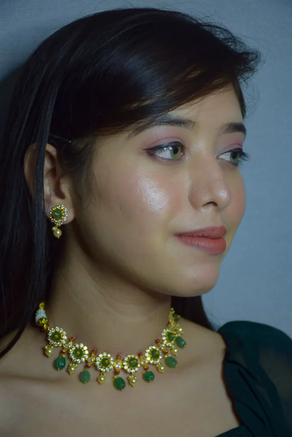 Majestic Swarovski-Aventurine Necklace Set