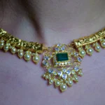 Hasli Necklace with Pearl & Emerald