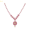22kt BIS White & Red AD with Swarovski Pearls Necklace Set
