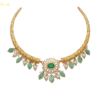 Light Weight Gold Kanthi Design with Pearl and Emerald