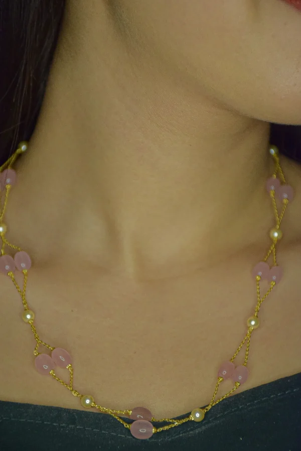 Russian Pink and Yellow Swarovski Mala